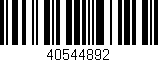 Código de barras (EAN, GTIN, SKU, ISBN): '40544892'