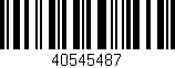 Código de barras (EAN, GTIN, SKU, ISBN): '40545487'