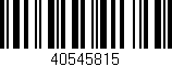 Código de barras (EAN, GTIN, SKU, ISBN): '40545815'