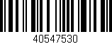 Código de barras (EAN, GTIN, SKU, ISBN): '40547530'