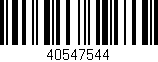 Código de barras (EAN, GTIN, SKU, ISBN): '40547544'