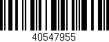 Código de barras (EAN, GTIN, SKU, ISBN): '40547955'
