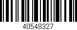 Código de barras (EAN, GTIN, SKU, ISBN): '40548327'