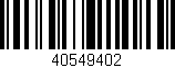 Código de barras (EAN, GTIN, SKU, ISBN): '40549402'