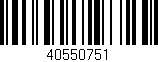 Código de barras (EAN, GTIN, SKU, ISBN): '40550751'