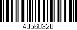 Código de barras (EAN, GTIN, SKU, ISBN): '40560320'