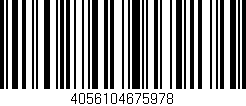 Código de barras (EAN, GTIN, SKU, ISBN): '4056104675978'