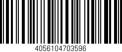 Código de barras (EAN, GTIN, SKU, ISBN): '4056104703596'