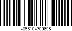 Código de barras (EAN, GTIN, SKU, ISBN): '4056104703695'