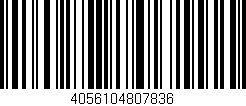 Código de barras (EAN, GTIN, SKU, ISBN): '4056104807836'