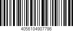 Código de barras (EAN, GTIN, SKU, ISBN): '4056104907796'