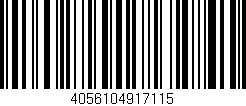 Código de barras (EAN, GTIN, SKU, ISBN): '4056104917115'