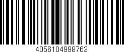 Código de barras (EAN, GTIN, SKU, ISBN): '4056104998763'