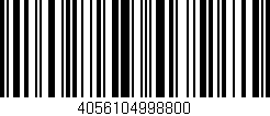 Código de barras (EAN, GTIN, SKU, ISBN): '4056104998800'