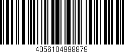 Código de barras (EAN, GTIN, SKU, ISBN): '4056104998879'