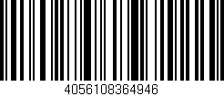 Código de barras (EAN, GTIN, SKU, ISBN): '4056108364946'