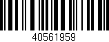Código de barras (EAN, GTIN, SKU, ISBN): '40561959'