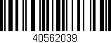 Código de barras (EAN, GTIN, SKU, ISBN): '40562039'