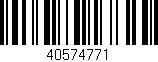 Código de barras (EAN, GTIN, SKU, ISBN): '40574771'
