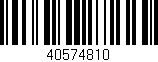 Código de barras (EAN, GTIN, SKU, ISBN): '40574810'