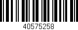 Código de barras (EAN, GTIN, SKU, ISBN): '40575258'