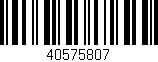 Código de barras (EAN, GTIN, SKU, ISBN): '40575807'