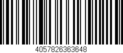 Código de barras (EAN, GTIN, SKU, ISBN): '4057826363648'
