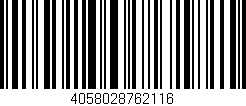 Código de barras (EAN, GTIN, SKU, ISBN): '4058028762116'