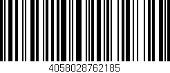 Código de barras (EAN, GTIN, SKU, ISBN): '4058028762185'