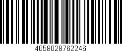 Código de barras (EAN, GTIN, SKU, ISBN): '4058028762246'
