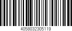 Código de barras (EAN, GTIN, SKU, ISBN): '4058032305119'