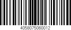 Código de barras (EAN, GTIN, SKU, ISBN): '4058075060012'