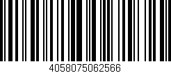Código de barras (EAN, GTIN, SKU, ISBN): '4058075062566'