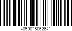 Código de barras (EAN, GTIN, SKU, ISBN): '4058075062641'