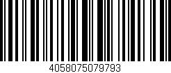 Código de barras (EAN, GTIN, SKU, ISBN): '4058075079793'