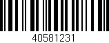 Código de barras (EAN, GTIN, SKU, ISBN): '40581231'