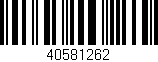 Código de barras (EAN, GTIN, SKU, ISBN): '40581262'