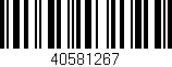 Código de barras (EAN, GTIN, SKU, ISBN): '40581267'