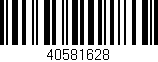 Código de barras (EAN, GTIN, SKU, ISBN): '40581628'