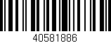 Código de barras (EAN, GTIN, SKU, ISBN): '40581886'