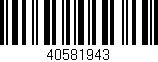 Código de barras (EAN, GTIN, SKU, ISBN): '40581943'