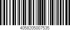 Código de barras (EAN, GTIN, SKU, ISBN): '4058205007535'