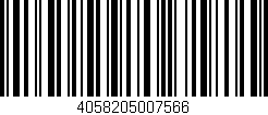Código de barras (EAN, GTIN, SKU, ISBN): '4058205007566'