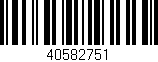 Código de barras (EAN, GTIN, SKU, ISBN): '40582751'