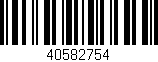 Código de barras (EAN, GTIN, SKU, ISBN): '40582754'