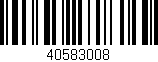 Código de barras (EAN, GTIN, SKU, ISBN): '40583008'