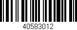 Código de barras (EAN, GTIN, SKU, ISBN): '40583012'