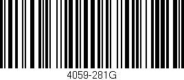 Código de barras (EAN, GTIN, SKU, ISBN): '4059-281G'