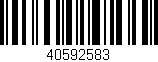 Código de barras (EAN, GTIN, SKU, ISBN): '40592583'