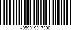 Código de barras (EAN, GTIN, SKU, ISBN): '4059319017380'